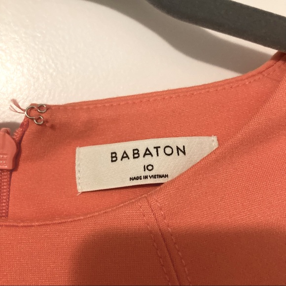 Aritzia Babaton Miguel Dress Size 10 PEACH/CORAL - Picture 3 of 6